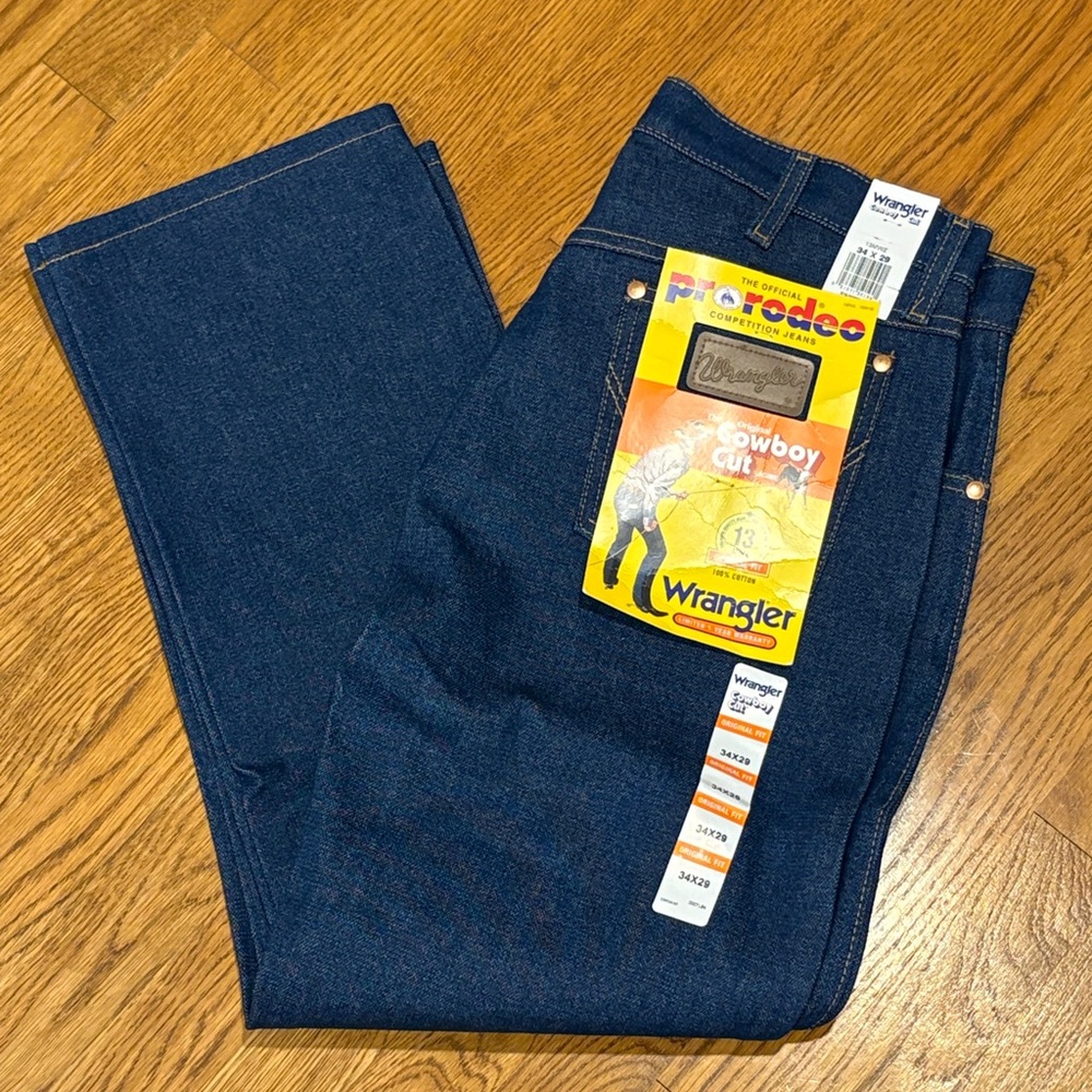 NWT 13MWZPW WRANGLER® COWBOY CUT® ORIGINAL FIT JEAN, 34x29
